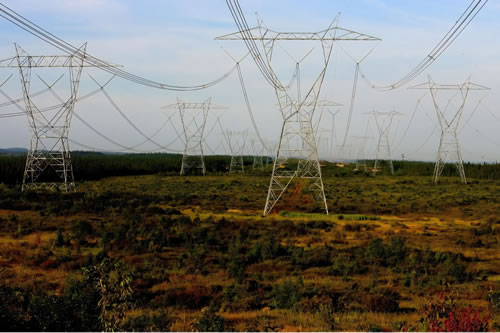 Lignes de transmission à Sainte-Thérèse de Colombier